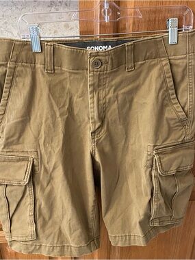 Sonoma Brown Flexwear Shorts with Belt Loops